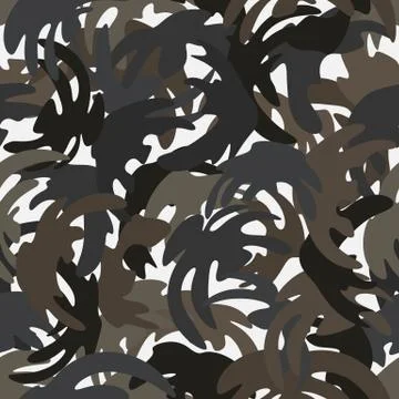 Camouflage seamless pattern texture. Abstract vector military camo backgound Illustrazione stock