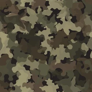 Camouflage seamless pattern texture. Abstract vector military camo backgound Illustrazione stock