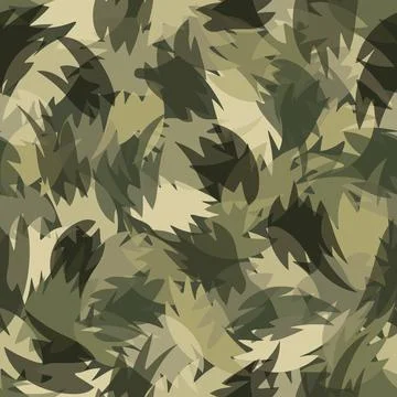 Camouflage seamless pattern texture. Abstract vector military camo backgound Stock Illustration