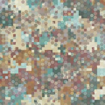 Camouflage seamless pattern. Urban hexagonal fashion clothing style. イラスト素材