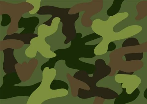 Camouflage seamless pattern. Vector grunge illustration. Military background Stock Illustration