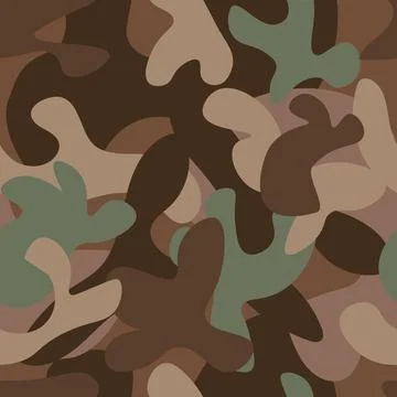 Camouflage seamless vector pattern. Abstract modern vector military backgroun Illustrazione stock