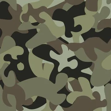 Camouflage seamless vector pattern. Abstract modern vector military backgroun Illustrazione stock