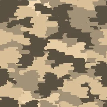 Camouflage seamless vector pattern. Abstract modern vector military backgroun Stock Illustration
