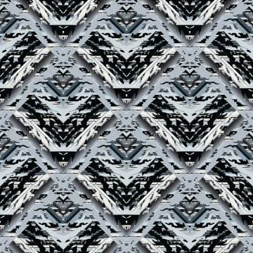 Camouflage style seamless pattern. Vector abstract striped background with st Stock Illustration