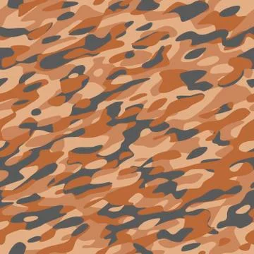 Camouflage Textile Pattern Orange Brown Stock Illustration