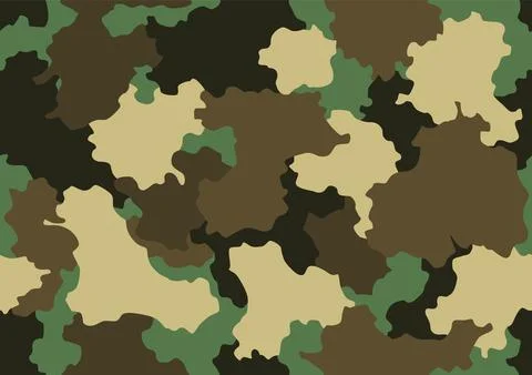 Camouflage texture seamless pattern. Abstract modern camo background for fabric Illustrazione stock
