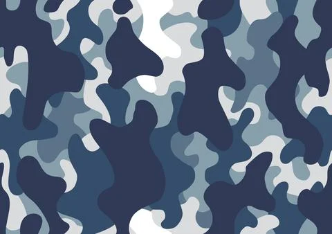 Camouflage texture seamless pattern. Abstract modern camo background for fabric Stock Illustration