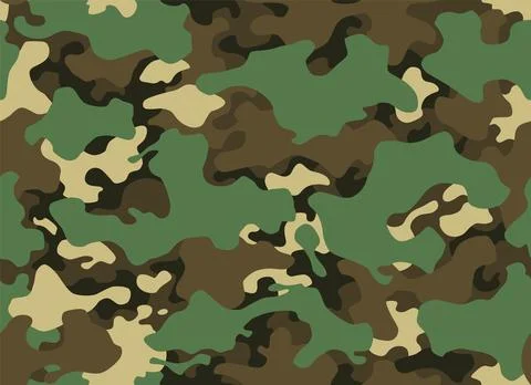 Camouflage texture seamless pattern. Abstract modern camo background for fabric Illustrazione stock