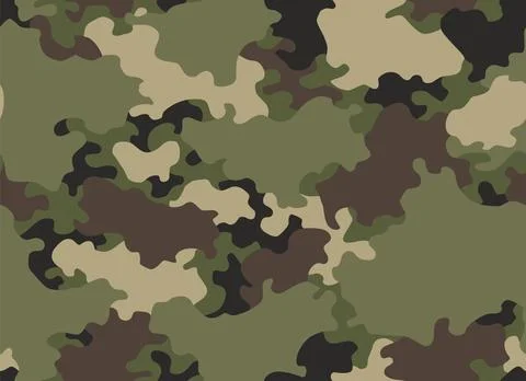 Camouflage texture seamless pattern. Abstract modern camo background for fabric Illustrazione stock