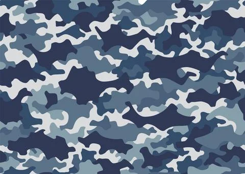 Camouflage texture seamless pattern. Abstract modern camo background for fabric Stock Illustration