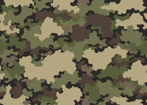 Camouflage texture seamless pattern. Abstract modern camo background for fabric Stock Illustration