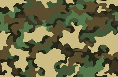 Camouflage texture seamless pattern. Abstract modern camo background for fabric Stock Illustration