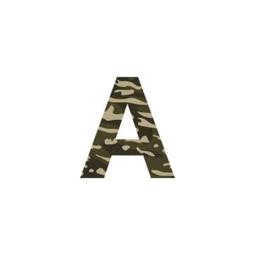 Camouflage Vector Logo Letter A Stock Illustration