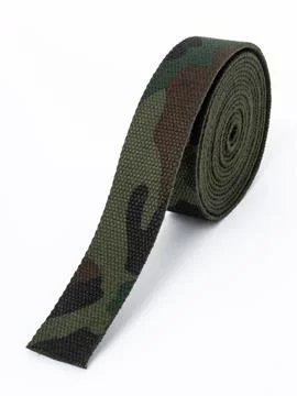 Camouflage webbing strap unrolled variant six Stock Photos