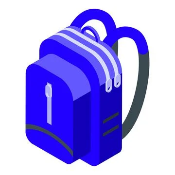 Camp backpack icon isometric vector. Travel bag or bagpack Illustrazione stock