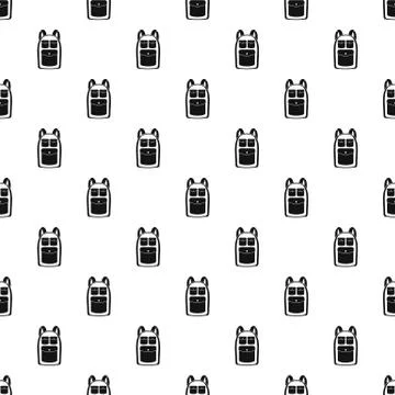 Camp backpack pattern seamless vector 库存插图