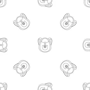 Camp backpack pattern seamless vector Stock Illustration