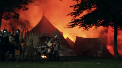 Camp burnt Stock Footage 39376478