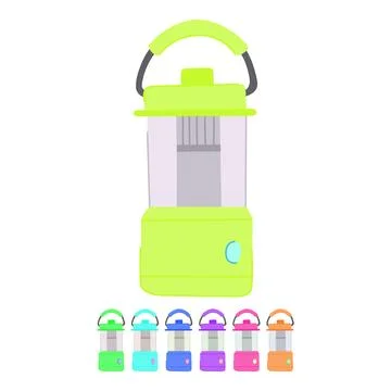 Camp camping lamp vector cartoon graphic Illustrazione stock
