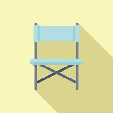 Camp chair icon flat vector. Travel equipment イラスト素材