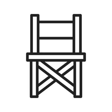 Camp Chair icon vector image. Stock Illustration