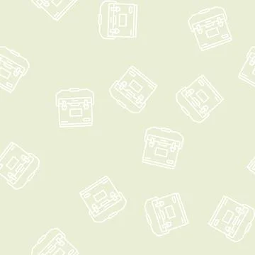 Camp cooler line seamless pattern イラスト素材