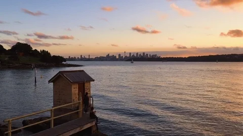 Camp Cove Sunset Stock Footage 75557520