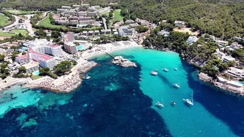 Camp de Mar - Sea to Playa Stock Footage 343571070