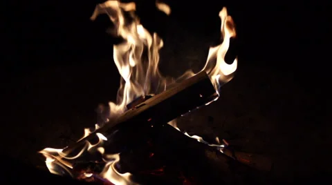 Camp Fire 240FPS Stock Footage 31396313