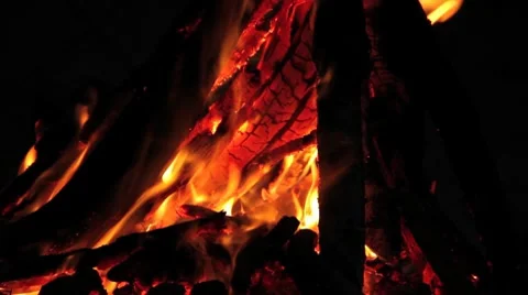 Camp Fire 4 Stock Footage 8510239