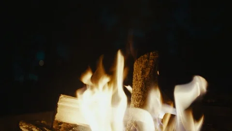 Camp Fire 4K Stock Footage 92646197