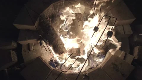 Camp Fire and Marshmallows - 3 Video stock 171717808
