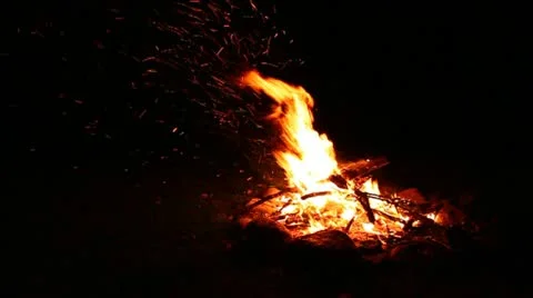 Camp Fire Background Stock-Footage 21266459