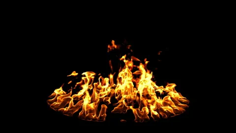 Camp fire burning loop effect animation Stock Footage 262293202