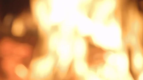 Camp fire close-up Video stock 100795414