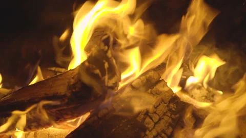 Camp Fire Flames Burning Stock Footage 208717462
