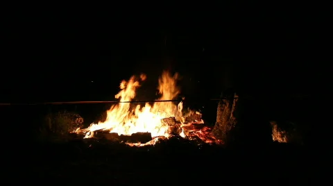 Camp fire Stock Footage 809926