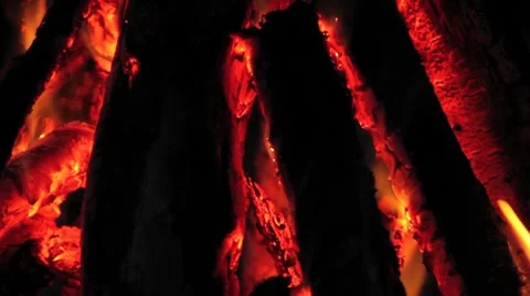 Camp Fire Stock Footage 8509985