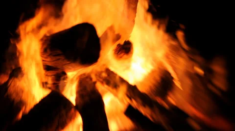 Camp Fire Stock Footage 35737907