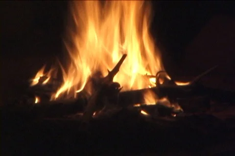 Camp Fire Stock Footage 91411187