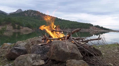 Camp Fire Video stock 104947928