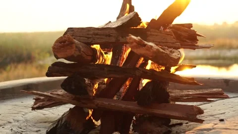 Camp Fire Stock Footage 152451350