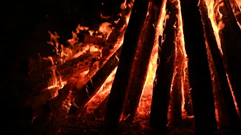 Camp fire Stock Footage 159808658