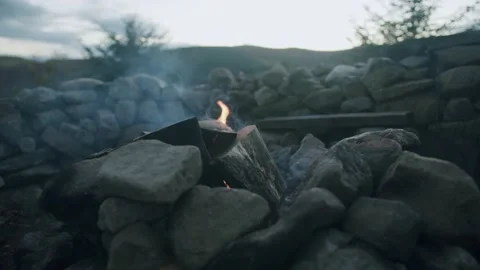 Camp fire Stock Footage 203902679