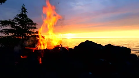 Camp Fire at Great Lakes Видео 55776198