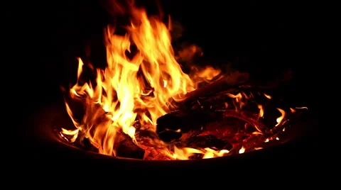 Camp Fire Medium Shot Stock Footage Video stock 56926794