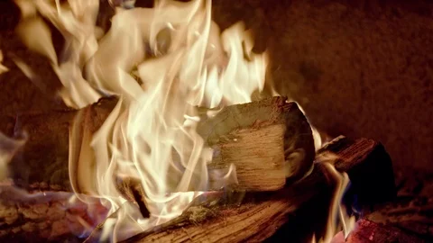 Camp Fire at Night Stock Footage 116444669