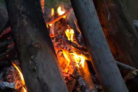 Camp Fire Foto stock