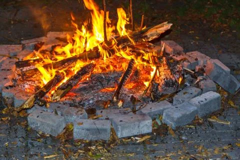 Camp fire Stock Photos